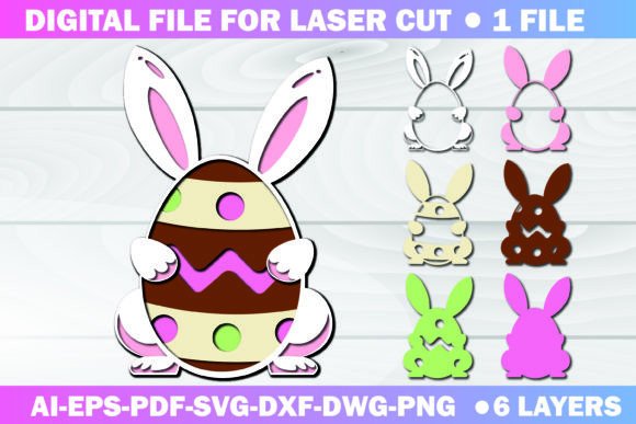 3D Easter Eggs SVG for Crafts & Graphics