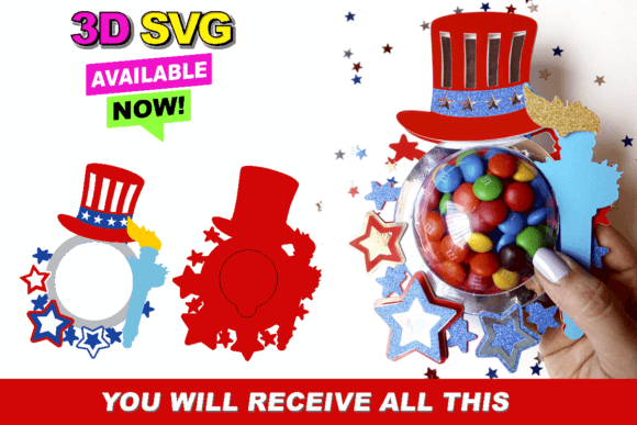 4th of July Candy Holder: 3D SVG Shapes Review