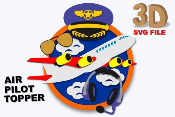 Air Pilot Captain Topper: Graphics for Crafts