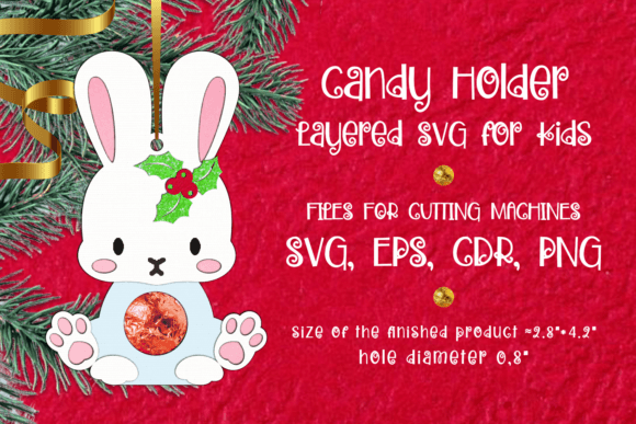 Baby Bunny 3D SVG for Christmas Branding
