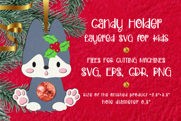 Baby Wolf Christmas Candy Holder 3D SVG Review
