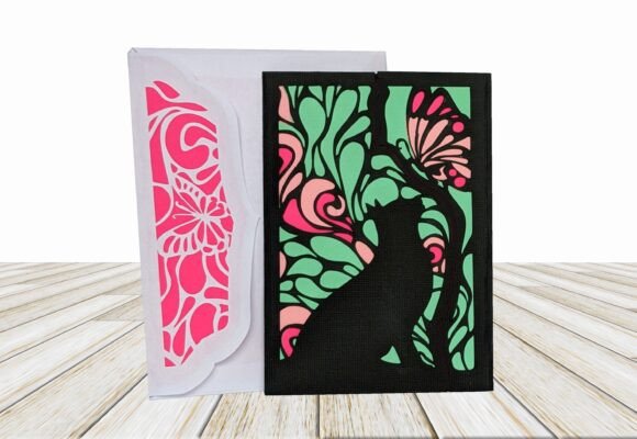 Butterfly and Cat 3D SVG for Life Events And Celebrations
