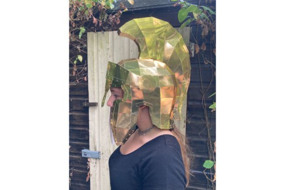 Greek Helmet 3D SVG for Objects