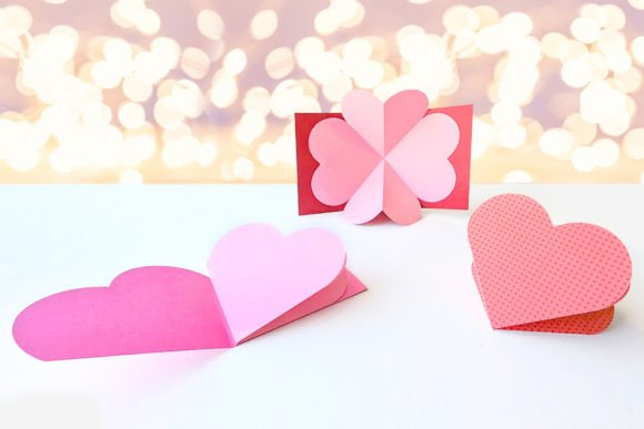 Heart Pop Up Card SVG: A 3D SVG for Shapes