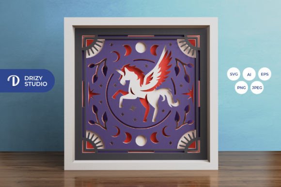 Mystical Pegasus 3D Shadow Box: A 3D SVG Review
