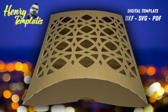 Pillow Box Template: 3D SVG for Gift Boxes
