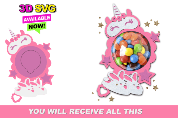 Slumber Party Candy Holder: 3D SVG for Birthdays