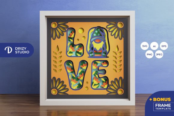 Spring LOVE Gnome 3D SVG Shadow Boxes Review
