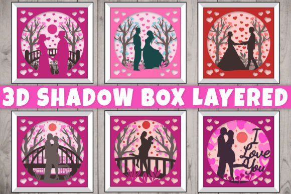 Valentine Wedding Shadow Box 3D SVG Review