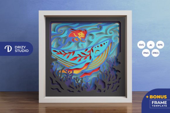 Whale and Mermaid 3D SVG Shadow Boxes Review